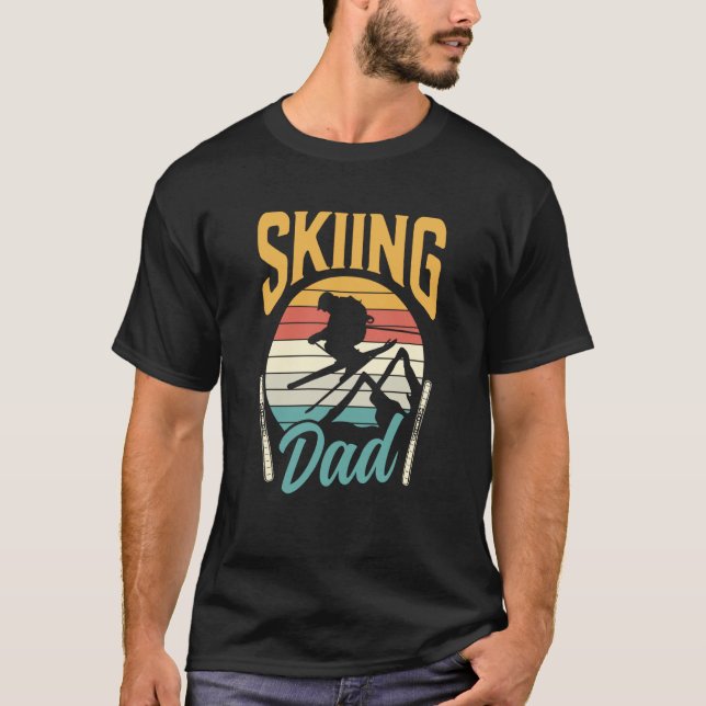 Camiseta Skiing Dad Ski Father Skier Daddy Papa Father's Da (Anverso)