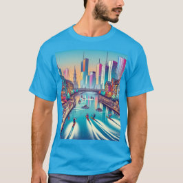 Camiseta Skiing in the city
