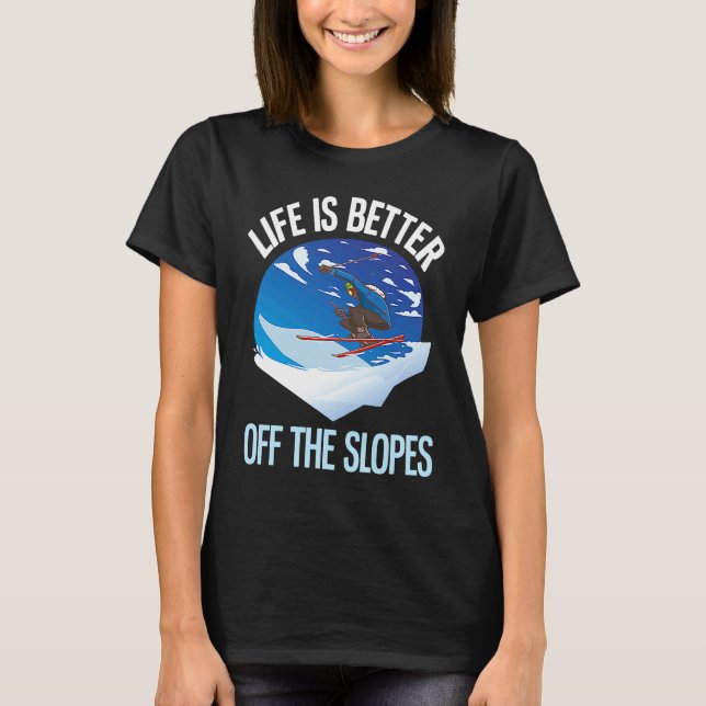 Camiseta Skiing  Off The Slopes  Free Riding (Anverso)