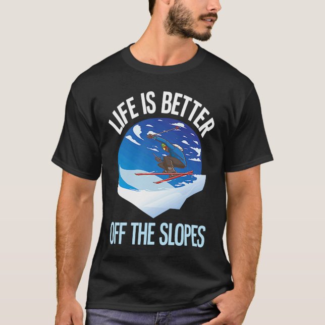 Camiseta Skiing  Off The Slopes  Free Riding (Anverso)