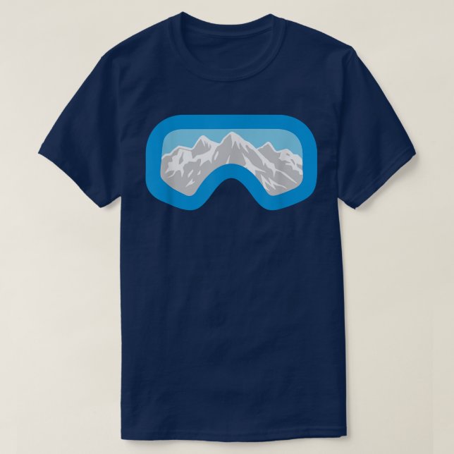 Camiseta Skiing or Snowboard Goggle  (Diseño del anverso)