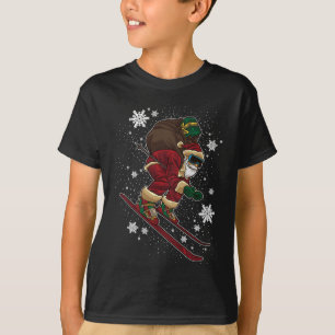 Camiseta Skiing Santa Claus - Navidad para deportes de invi