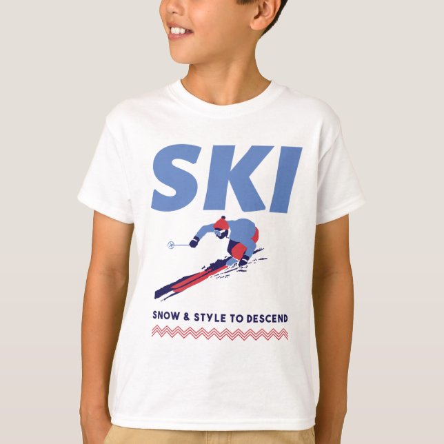 Camiseta Skiing Stylishly Down The Slopes  (Anverso)