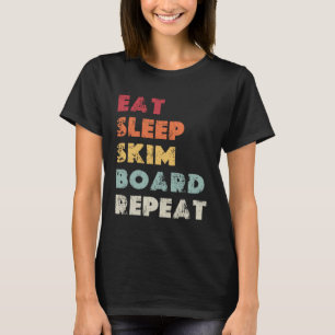 Camiseta Skimboard de repetición de skimboarding