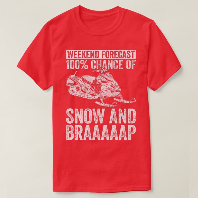 Camiseta Skimobile And Snowmobile Motor Sled Riding  (Diseño del anverso)