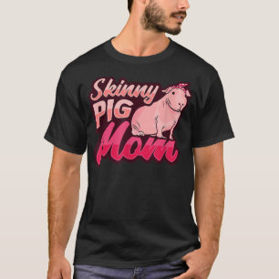 Camiseta Skinny Pig Mom Bandana Design para un amante del c