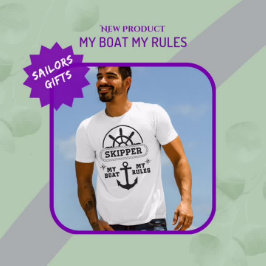 Camiseta Skipper My Bot My Rules Awesome Fisherman Gift