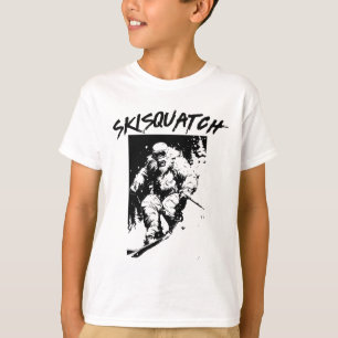Camiseta Skisquatch esquí retro Bigfoot esquí vintage Sasqu