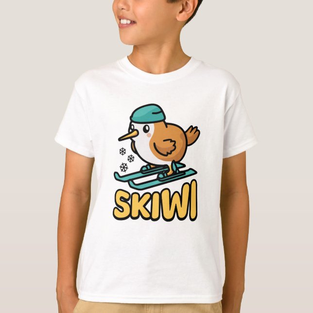 Camiseta ¡Skiwi! Kiwi Pun (Anverso)