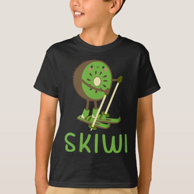 Camiseta Skiwi Kiwi Ski Skiit Fruits Winter Sports Ap (Anverso)