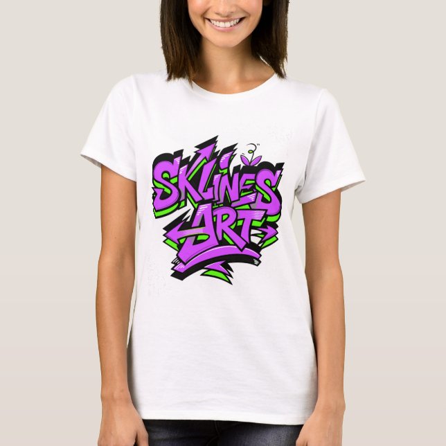 Camiseta SklinesArt – Bold Graffiti Logo  (Anverso)