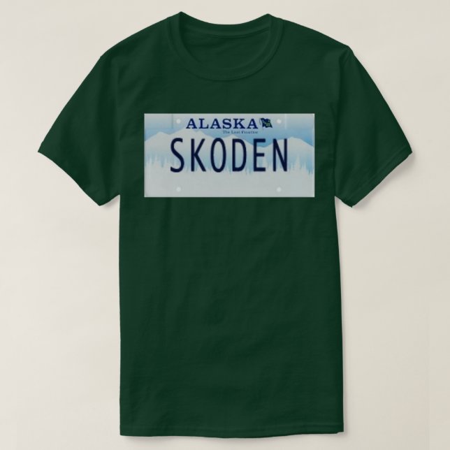 Camiseta SKODEN Alaska License Plate  (Diseño del anverso)