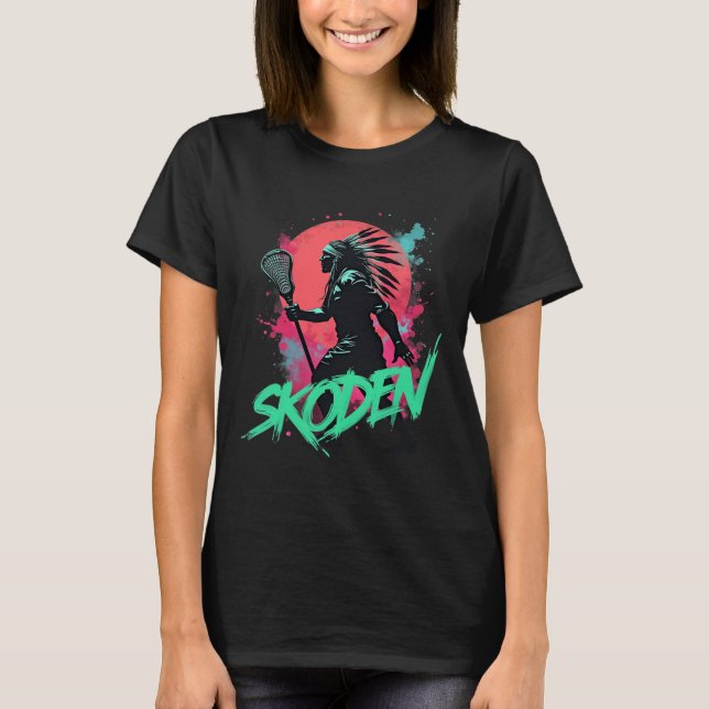 Camiseta Skoden Native American Indian Slang Lacrosse (Anverso)