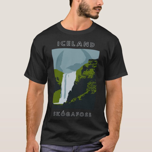 Camiseta Skogafoss Waterfall Travel (Anverso)