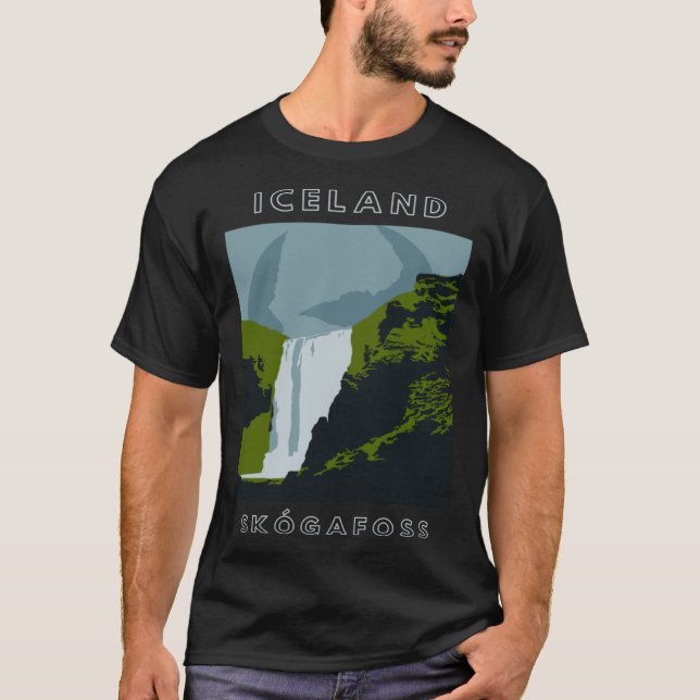 Camiseta Skogafoss Waterfall Travel (Anverso)