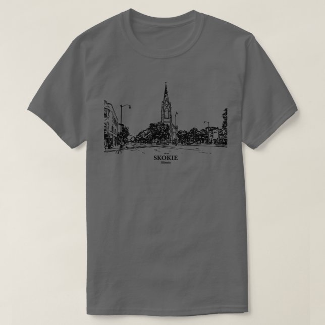 Camiseta Skokie Illinois TShirt 1 (Diseño del anverso)