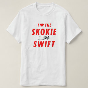 Camiseta Skokie rápido, línea amarilla, tránsito rápido