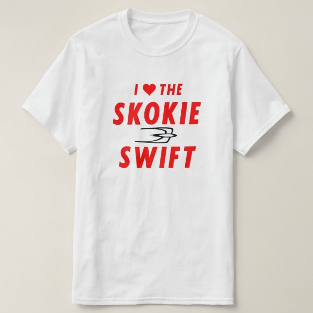 Camiseta Skokie Swift, Línea Amarilla, CTA Rapid Transit (Diseño del anverso)