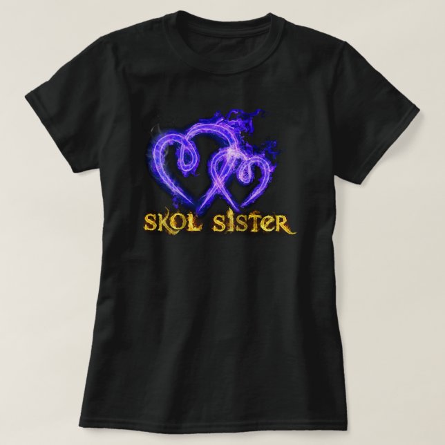 Camiseta Skol Sister Flaming Hearts (Diseño del anverso)