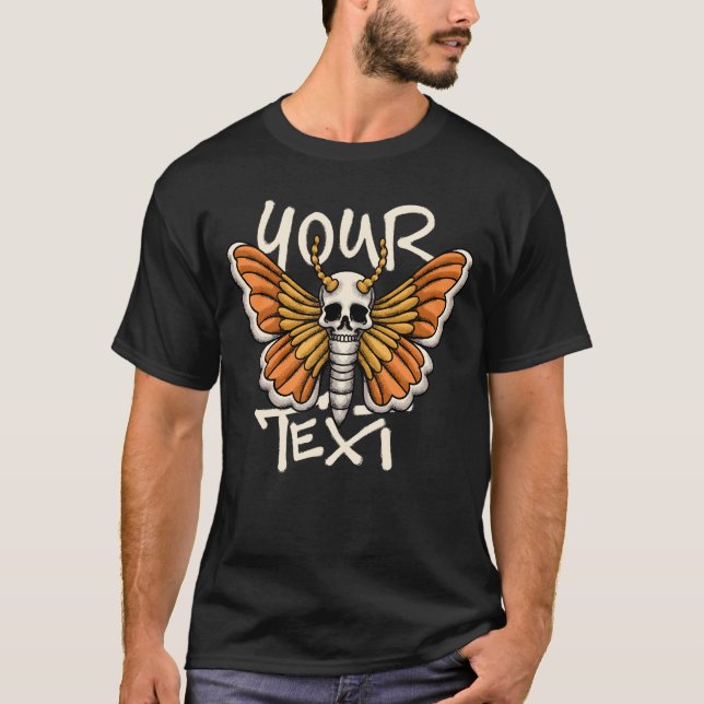 Camiseta Skull And Butterfly streetwear  (Anverso)