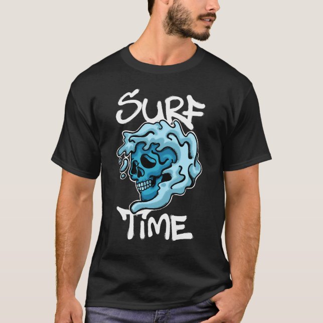 Camiseta Skull and Wave streetwear (Anverso)