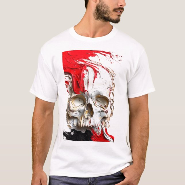 Camiseta 🏈 💀 🎨 Skull Art Tee (Anverso)