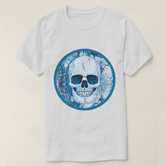 Camiseta Skull azul de Guay (Diseño del anverso)