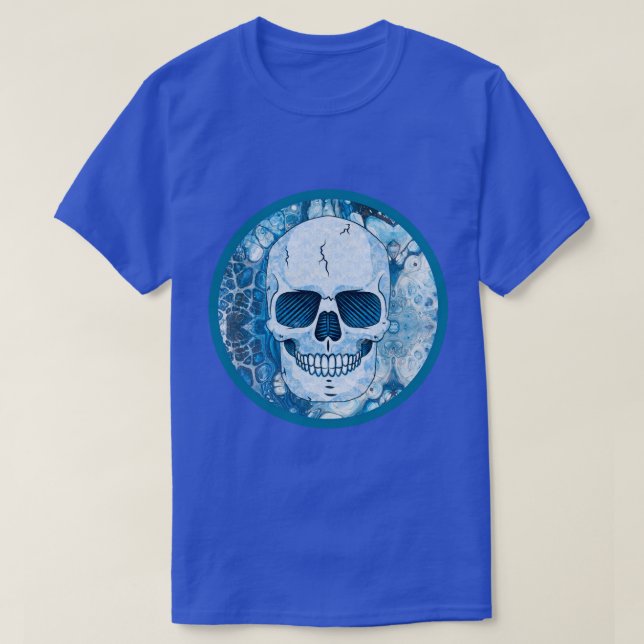 Camiseta Skull azul de Guay (Diseño del anverso)