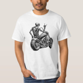 Camiseta "Skull-Biker" auf heisser Maschine
