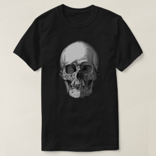 Camiseta Skull Black and White Art