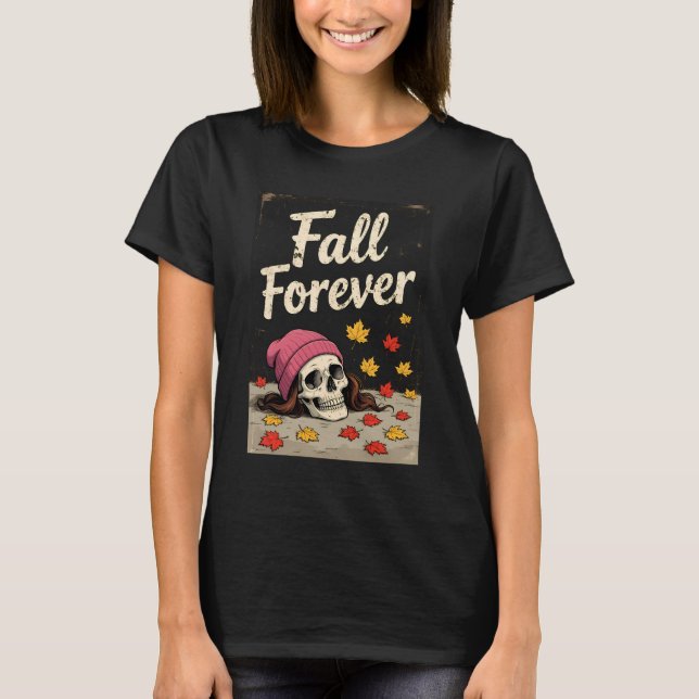 Camiseta Skull Chica Fall Forever (Anverso)
