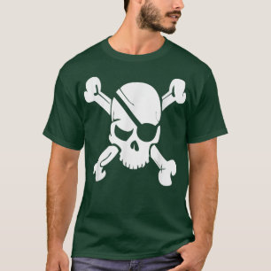 Camiseta Skull Crossbone Skeleton Guay Pirate Logo Pirate
