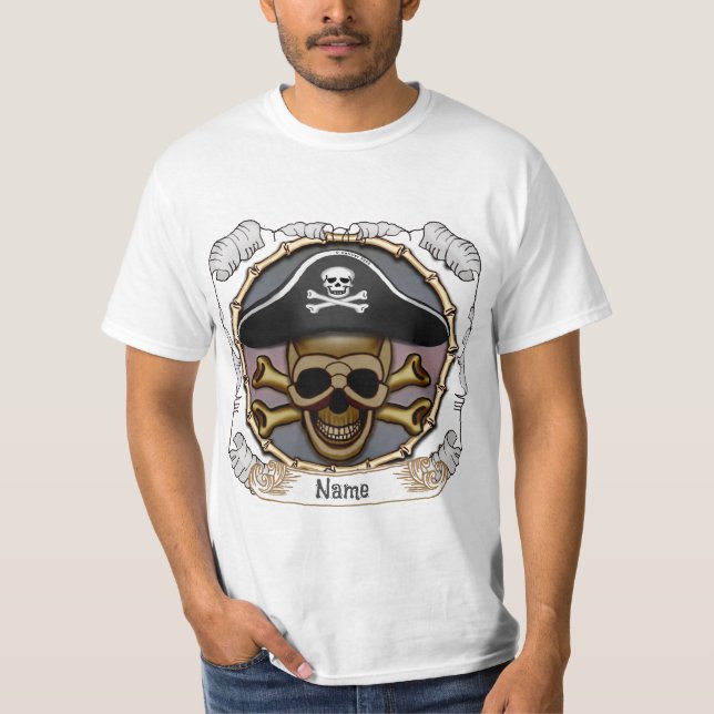 Camiseta Skull Crossbones Pirate (Anverso)