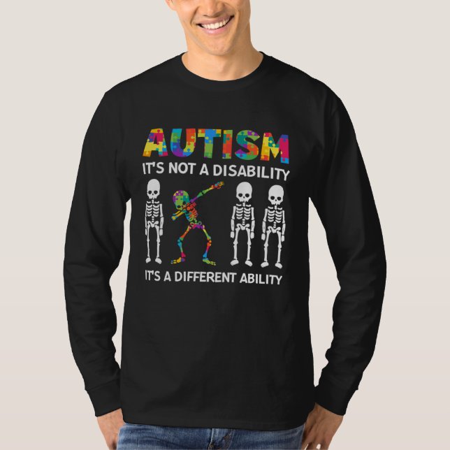 Camiseta Skull Dance  Autism Awareness For Mom Dad Kids Aut (Anverso)