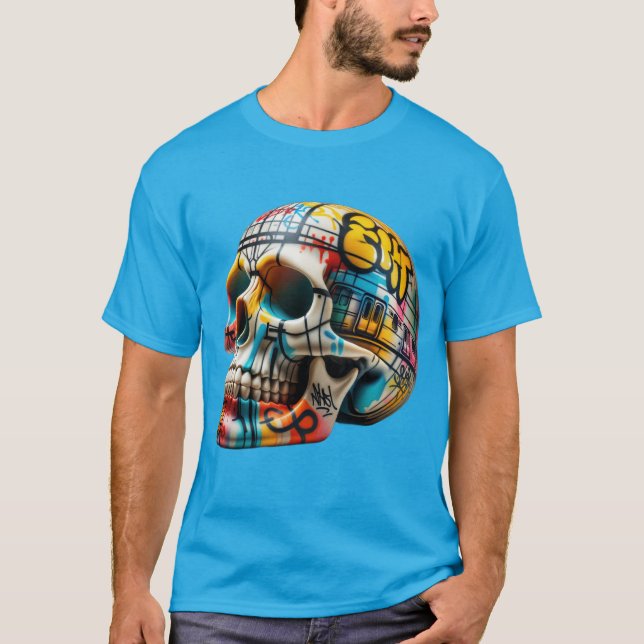 Camiseta Skull de arte del metro (Anverso)
