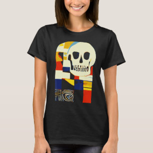 Camiseta Skull De Patchwork Creativo Resumen De Formas Artí