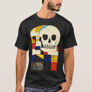 Camiseta Skull De Patchwork Creativo Resumen De Formas Artí