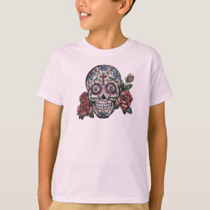 Camiseta Skull Dia de los Muertos dibujado a mano   Sleeve 