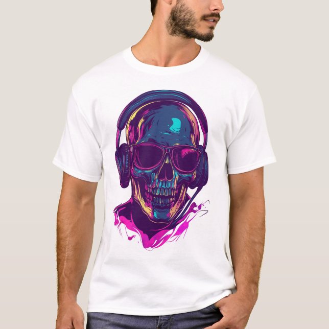 Camiseta Skull DJ Vibes (Anverso)