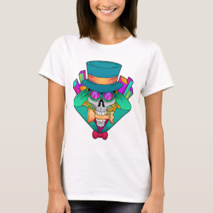 Camiseta Skull en ajedrez con pieza de ajedrez Rook