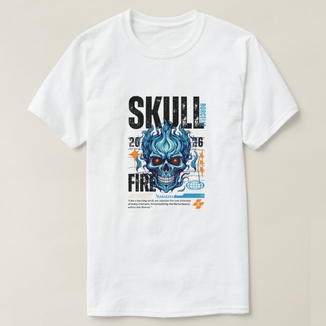 Camiseta Skull fire (Diseño del anverso)