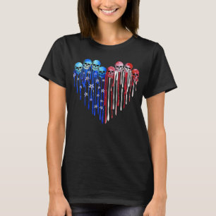 Camiseta Skull Guay Bandera Estadounidense Calavera El 4 De
