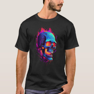 Camiseta Skull Guay Naranja Rojo y Skeleton Azul Skeleton S