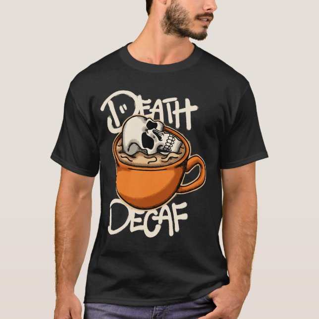 Camiseta Skull in Coffee Cup streetwear  (Anverso)