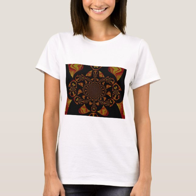 Camiseta Skull Kaleidoscope Arte Imprimir (Anverso)