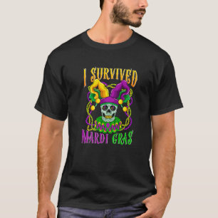 Camiseta Skull Mardi Gras Jester Gorra Skeleton I Mamáes so