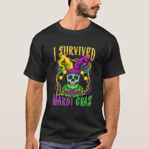 Camiseta Skull Mardi Gras Jester Gorra Skeleton I Mamáes so