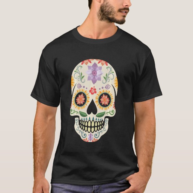 Camiseta Skull México Dia De Muertos Idea de Halloween Muer (Anverso)