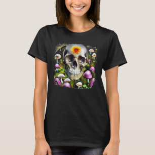 Camiseta Skull Mushrooms Gothum Skull Art Mushroom Cottagec