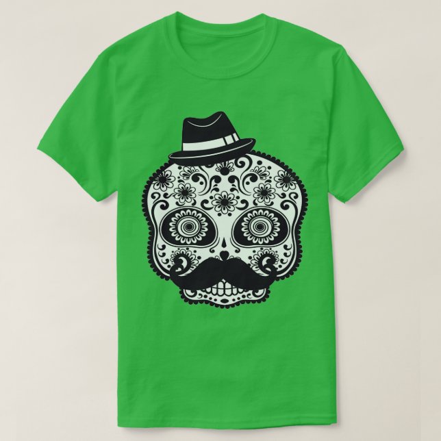 Camiseta Skull Mustache (Diseño del anverso)